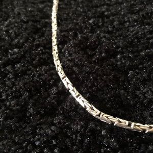 35 gram Silver 21” Men’s Byzantine Necklace $75